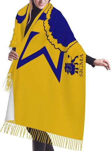Cashmerette Fringed Scarf Rho sorority paraphernalia Warm Large Blanket Wrap Shawl for Women Cashmere Scarf in Saudi Arabia