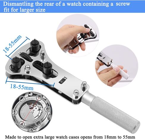 Aokelily Watch Repair Kit, Professional 235PCS Watch Tools Kits Battery Replacement Watchband Link Remover Adjustment Watch Back Removal Opener with Carrying Case in Kuwait