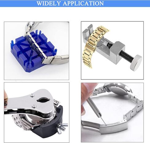 Aokelily Watch Repair Kit, Professional 235PCS Watch Tools Kits Battery Replacement Watchband Link Remover Adjustment Watch Back Removal Opener with Carrying Case in Kuwait