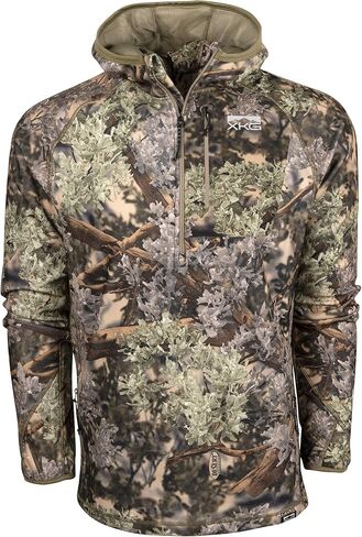 King's Camo XKG Covert 1/2 Zip Hoodie With Built-In Face Mask in Kuwait