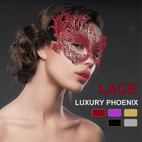 Masquerade Mask for Couples Lace Eye Mask Venetian Carnival Halloween Mask Party Ball Prom Mask Costume Mardi Gras Mask in Saudi Arabia