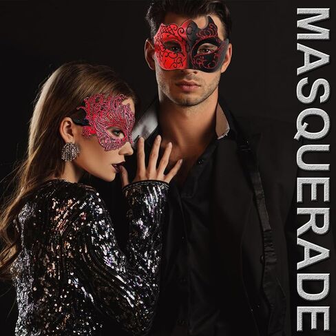 Masquerade Mask for Couples Lace Eye Mask Venetian Carnival Halloween Mask Party Ball Prom Mask Costume Mardi Gras Mask in Saudi Arabia