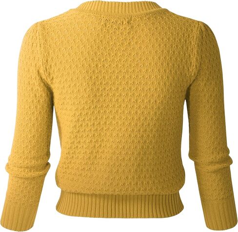 سترة نسائية من الكروشيه بأكمام 3/4 وأزرار سفلية (S-3XL) in Kuwait