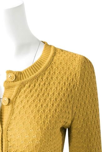 سترة نسائية من الكروشيه بأكمام 3/4 وأزرار سفلية (S-3XL) in Kuwait