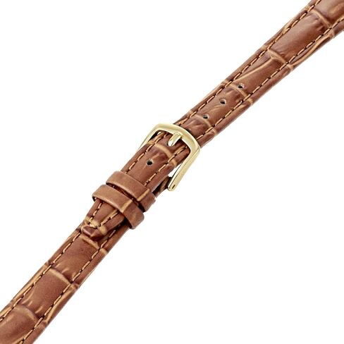 Hadley-Roma Women's LSL135RR-120 12mm Tan Alligator Grain Leather WatchStrap in Saudi Arabia