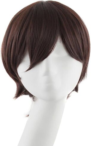 MapofBeauty Fashion Men's Short Layered Wig (Dark Brown) in Kuwait