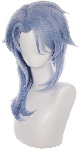 MoeLoli Xingqiu Cosplay wig for Genshin Impact Short Green Costume Hair Wig Anime Synthetic Hair Wigs with Bangs Halloween wig (Xingqiu) in Saudi Arabia