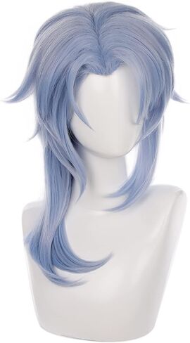 MoeLoli Xingqiu Cosplay wig for Genshin Impact Short Green Costume Hair Wig Anime Synthetic Hair Wigs with Bangs Halloween wig (Xingqiu) in Saudi Arabia