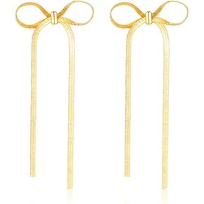 سلسلة طويلة القوس أقراط تتدلى قطرة شرابة الأقراط للنساء الفتيات بيان الشريط هامش شلال تتدلى الأزياء والمجوهرات هدية in Kuwait