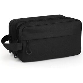 emissary Travel Toiletry Bag for Men, Water Resistant Travel Bathroom Bag Men's Shaving Kit, Dopp Kit for Men, Waterproof Toiletry Bag, Shaving Bag, Hygiene Bag, Mens Toiletry Travel Bag - Black in Kuwait