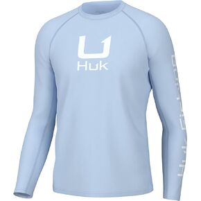 HUK Men's Icon X Crew, Long-Sleeve Performance Fishing Shirt