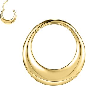 ZS 16G حلقات الأنف الحاجز للنساء والرجال، 8 مم 10 مم ASTM F136 التيتانيوم الفرس الغضروف أقراط الدمعة هوب روك هيليكس ثقب المجوهرات in Kuwait
