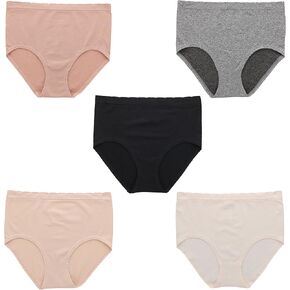 سراويل داخلية نسائية من Delta Burke Intimates مقاس كبير من الألياف الدقيقة عالية الارتفاع (5Pr) in Kuwait