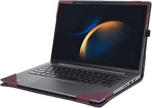 غطاء كمبيوتر محمول لجهاز Samsung Galaxy Book3 Pro/Galaxy Book3 Pro 360/Galaxy Book 3 Ultra مقاس 16 بوصة، حقيبة كمبيوتر محمول من جلد البولي يوريثان ملحقات واقية (رمادي داكن) in Kuwait