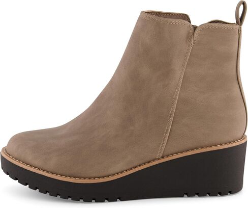 CUSHIONAIRE Women's Ilena wedge boot +Memory Foam, Wide Widths Available in Saudi Arabia