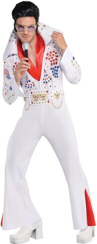 King Of Vegas Multicolor Adult Costume Set - 1 Pack - Durable, Comfortable, Stylish & Groovy - Perfect For Themed Parties & Events, One Size Fits All in Saudi Arabia