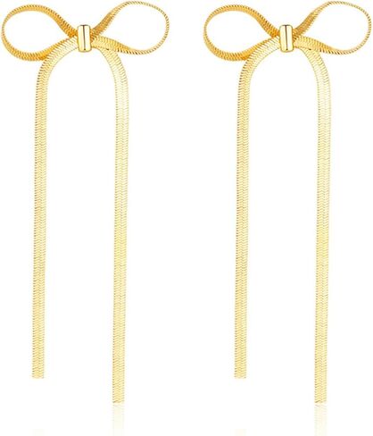 سلسلة طويلة القوس أقراط تتدلى قطرة شرابة الأقراط للنساء الفتيات بيان الشريط هامش شلال تتدلى الأزياء والمجوهرات هدية in Kuwait