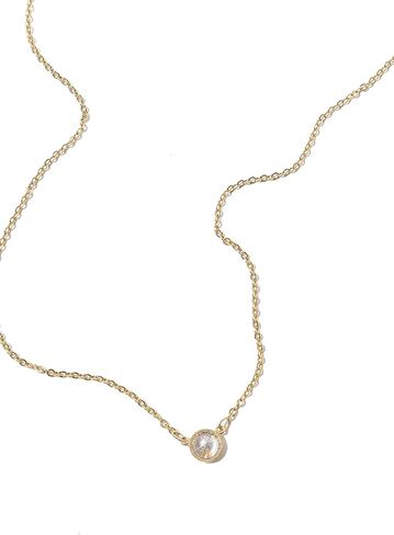 MIRANDA FRYE Stephanie Necklace Gold, 15" - 16", Gold-Filled, Cubic Zirconia in Kuwait
