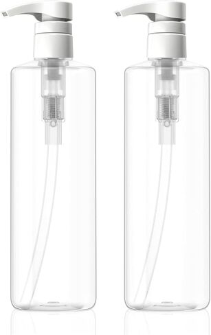 زجاجات مضخة للشامبو 16 أونصة وخالية من البيسفينول A، أسطوانة بلاستيكية (PETE1) مع مضخات إغلاق in Kuwait