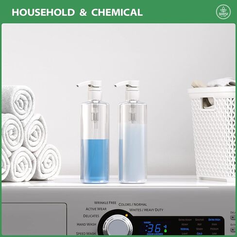 زجاجات مضخة للشامبو 16 أونصة وخالية من البيسفينول A، أسطوانة بلاستيكية (PETE1) مع مضخات إغلاق in Kuwait