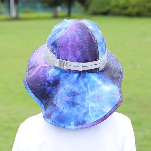 قبعة ريتشين الشمسية للأطفال للحماية من الأشعة فوق البنفسجية في الهواء الطلق، قبعات لعب الشاطئ مع غطاء للرقبة، قبعة صيد بحافة واسعة للأولاد والبنات من عمر 3 إلى 12 سنة in Kuwait