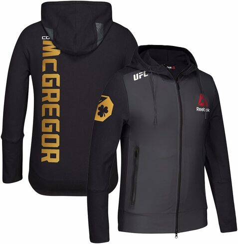 Reebok Conor McGregor UFC Black Fight Kit Limited Edition Champion Walkout Hoodie For Men (2XL) in Saudi Arabia