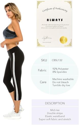 ALWAYS Women's High Waist Yoga Leggings - Premium Soft Workout Stretch Yoga Pants in Saudi Arabia