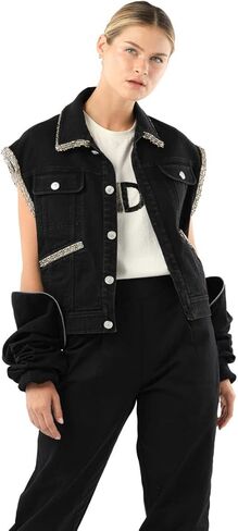 Seta Apparel Women's Vest Jacket, Black in Kuwait