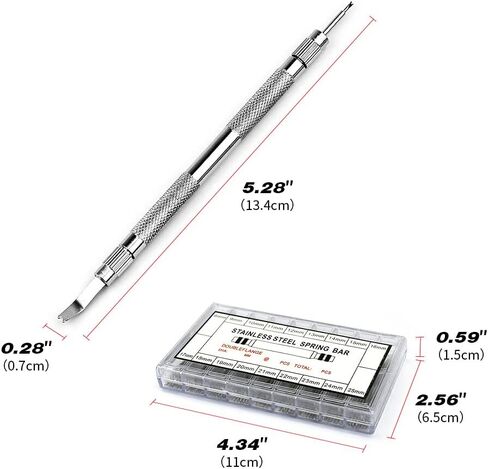AOESIN 366 in 1 Metal Spring Bar Tool Sets (5 in 1 Spring bar Tools and 360 PCS Spring Bars) Kits for Watch Bands Straps Links Removal and Repair in Saudi Arabia
