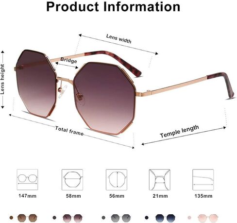 SOJOS Sunglasses for Women Men Classic Retro Polygon Shades UV400 in Saudi Arabia