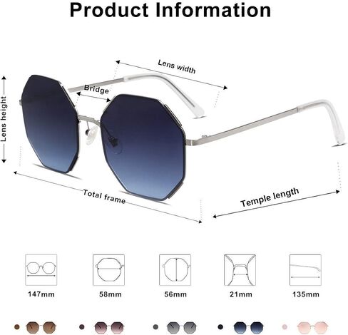 SOJOS Sunglasses for Women Men Classic Retro Polygon Shades UV400 in Saudi Arabia