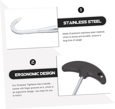 2pcs Shoelace Tightener Household Tool Kit Motorcycle Tools Motor Bike Kit Lace Tightener Tool Boot Match Holder Boot Puller Pulling Shoelace Tool Hockey Shoe Lace Pullers in Kuwait