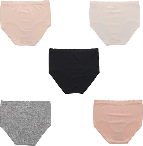 سراويل داخلية نسائية من Delta Burke Intimates مقاس كبير من الألياف الدقيقة عالية الارتفاع (5Pr) in Kuwait