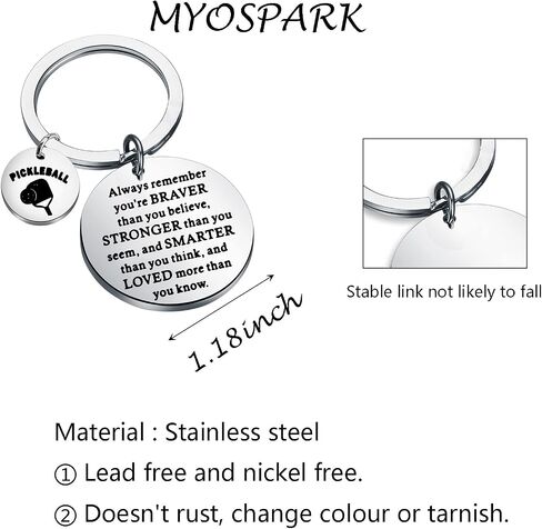 MYOSPARK Pickleball Gift Pickleball Keychain Pickleball Player Gift Pickleball Lovers Gift Pickleball Season Jewelry Gift in Saudi Arabia