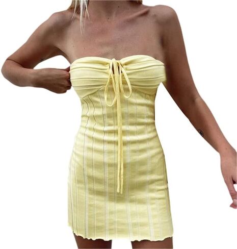 Criss Cross Halter Neck Dress Sleeveless Backless Hollow Out Bodycon Mini Dress Y2K Summer Clubwear in Saudi Arabia