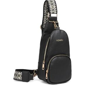 AIJIEKE Womens Crossbody Bag, Large Travel Sling Bag, Trendy Sling Purse, Big Fashion Fanny Pack, Belt Bag, Waist Pack, Grey