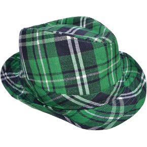 قبعة عيد القديس باتريك من Yilistore، قبعة فيدورا منقوشة أيرلندية لإكسسوارات أزياء الحفلات in Kuwait