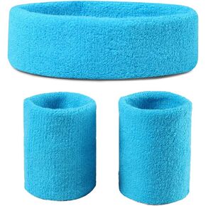 Sweatbands (Headband/Wristband Set) for Working Out,80's Costume Party