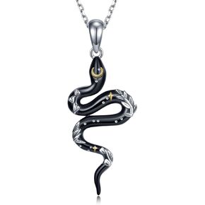 Animal Necklace Sterling Silver Snake/Deer/Bat/Highland Cow/Panda/Koala/Cat Pendant Necklace Animal Jewelry Gifts for Women in Kuwait