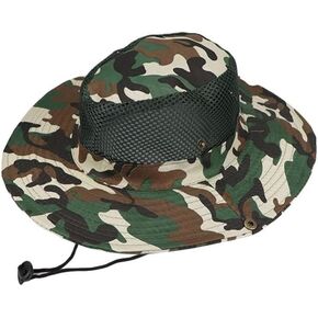 Wide Brim Sun Hat for Men Women, Unisex Outdoor Bucket Hat Breathable Mesh Cap for Travel Beach Hiking Fishing, As the Pictures Show, One size in Kuwait