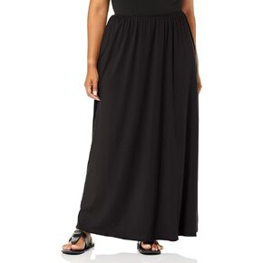 Star Vixen Women's Plus-Size Modest Soft Dty Knit Pull-on Maxiskirt