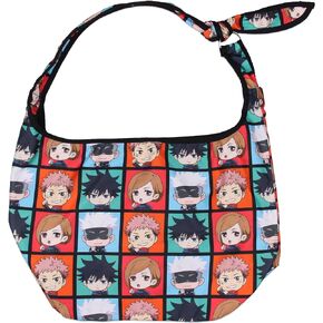 Jujutsu Kaisen Chibi Character Blocks Shoulder Crossbody Hobo Bag Adjustable Strap, Multicolored, One size in Kuwait