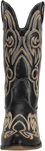 أحذية رعاة البقر للسيدات من SheSole للسيدات واسعة الساق، أحذية راعية البقر الغربية ذات مقدمة مدببة in Kuwait