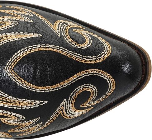 أحذية رعاة البقر للسيدات من SheSole للسيدات واسعة الساق، أحذية راعية البقر الغربية ذات مقدمة مدببة in Kuwait