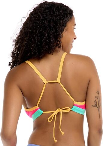 Body Glove Women's Standard Drew D, DD, E, F Cup Bikini Top Swimsuit with Adjustable 2-Way Back Detail, Bubble Gum Colorblock in Saudi Arabia