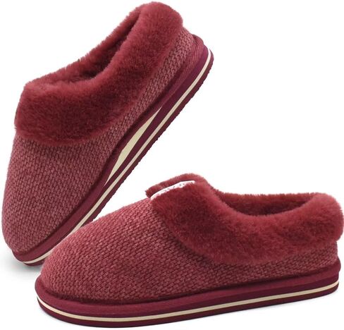 COFACE المرأة زغب النعال رغوة الذاكرة الانزلاق على شبشب منزل السيدات مريحة الدافئة أفخم شبشب من الفرو مع بطانة وسادة مريحة in Kuwait