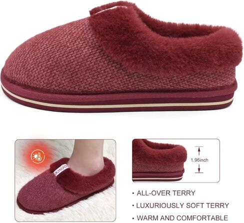 COFACE المرأة زغب النعال رغوة الذاكرة الانزلاق على شبشب منزل السيدات مريحة الدافئة أفخم شبشب من الفرو مع بطانة وسادة مريحة in Kuwait