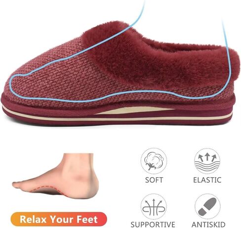 COFACE المرأة زغب النعال رغوة الذاكرة الانزلاق على شبشب منزل السيدات مريحة الدافئة أفخم شبشب من الفرو مع بطانة وسادة مريحة in Kuwait