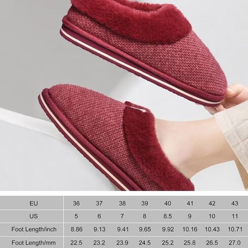 COFACE المرأة زغب النعال رغوة الذاكرة الانزلاق على شبشب منزل السيدات مريحة الدافئة أفخم شبشب من الفرو مع بطانة وسادة مريحة in Kuwait