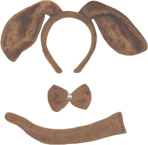 Petitebella Long Ear Dog Headband Bowtie Tail 3pc Costume in Saudi Arabia